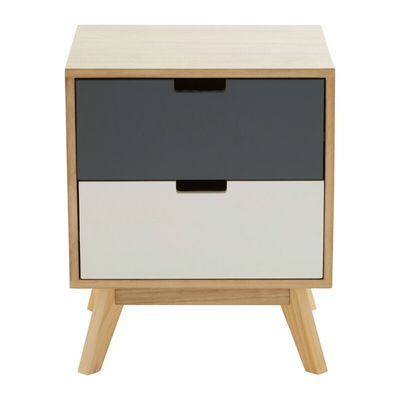Watson 2 Drawer Bedside Table - Brown
