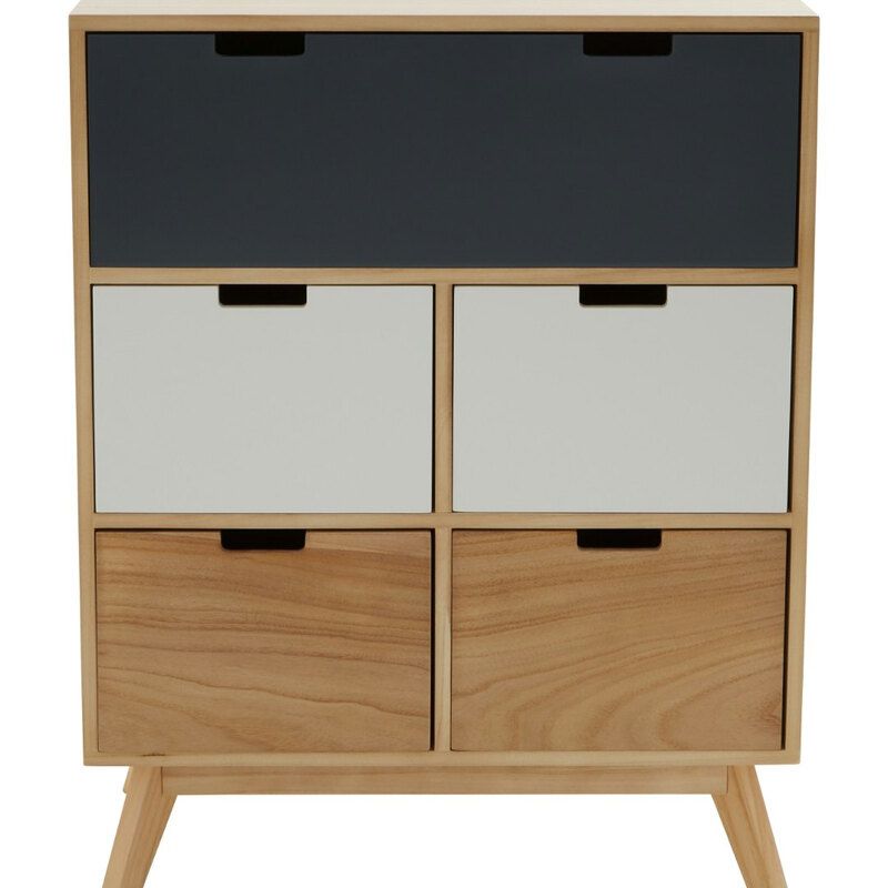 Watson Tri Colour Chest of Five Drawers - Image 1