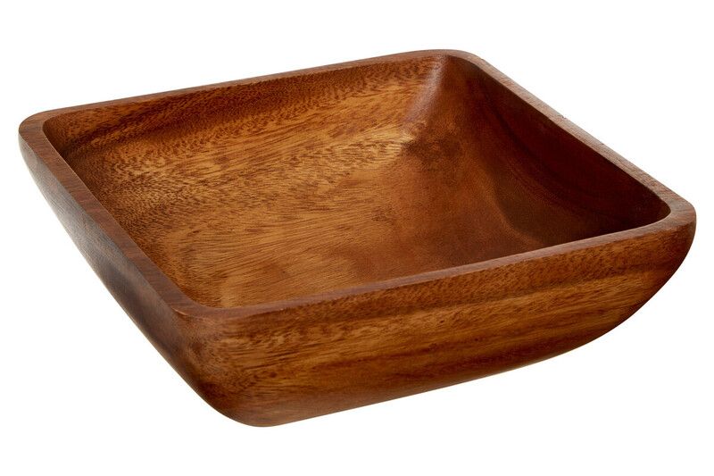 Kora Acacia Large Square Serving Bowl - Brown - Image 1