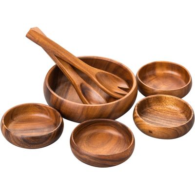 Kora Acacia 7 Piece Salad Serving Set