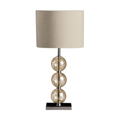 Mistro Cream Suede Effect Shade Table Lamp - Cream