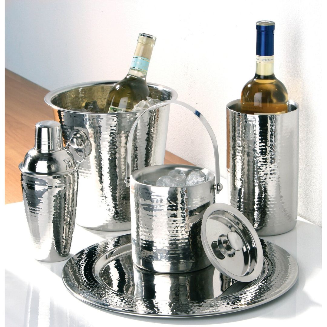 Martel 500ml Cocktail Shaker With Hammered Effect - Silver - Image 1