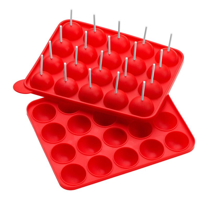 Hallie 20 Mould And 40 Sticks Cake Pop Mould - Red - Image 1