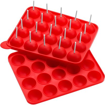 Hallie 20 Mould And 40 Sticks Cake Pop Mould - Red - Thumbnail 2