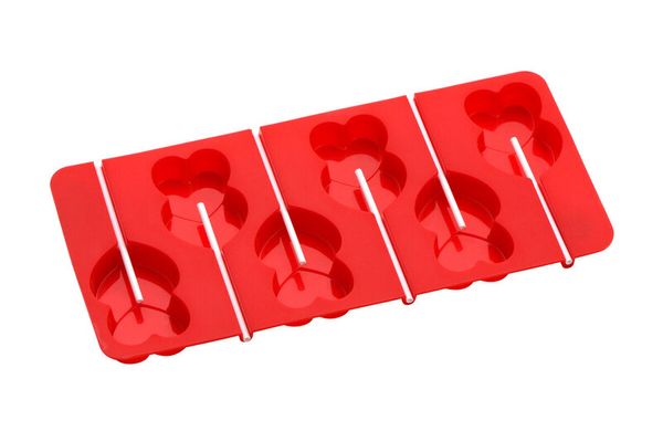 Hallie 6 Heart Moulds And 12 Sticks Cake Pop Mould - Red