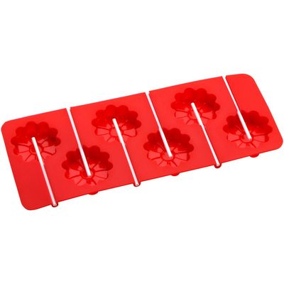 Hallie 6 Flower Moulds 12 Sticks Cake Pop Mould - Red - Thumbnail 2