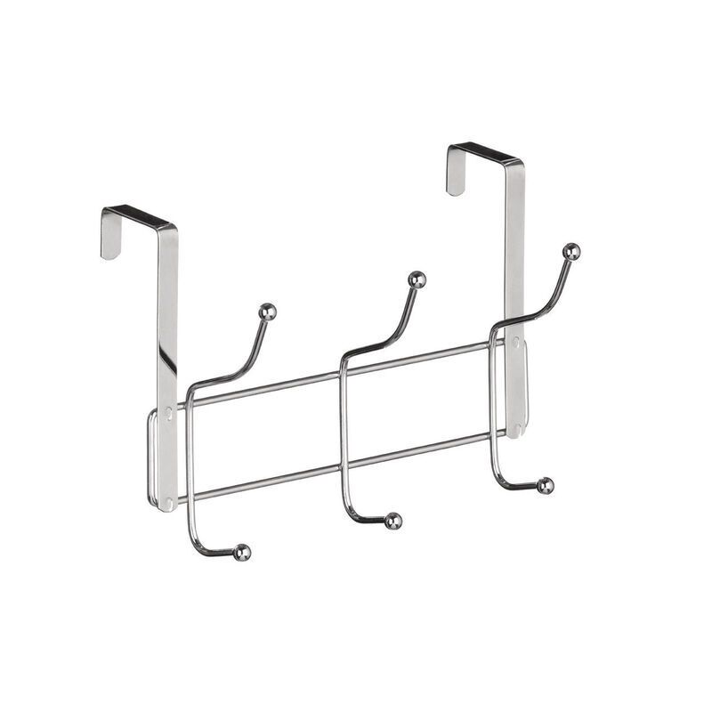 Chic Over Door Six Hook Hanger - Silver - Image 1