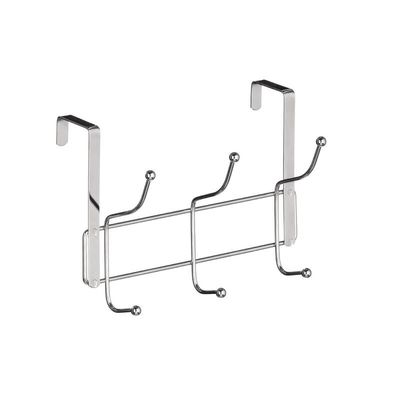 Chic Over Door Six Hook Hanger - Silver