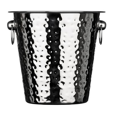 Mixology Hammered Effect Champagne Bucket - Silver