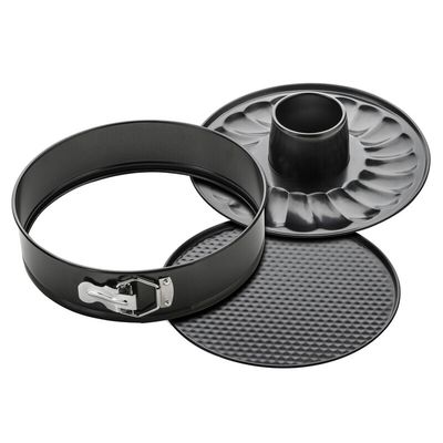Mari Non Stick Round Cake Pan Set - Black