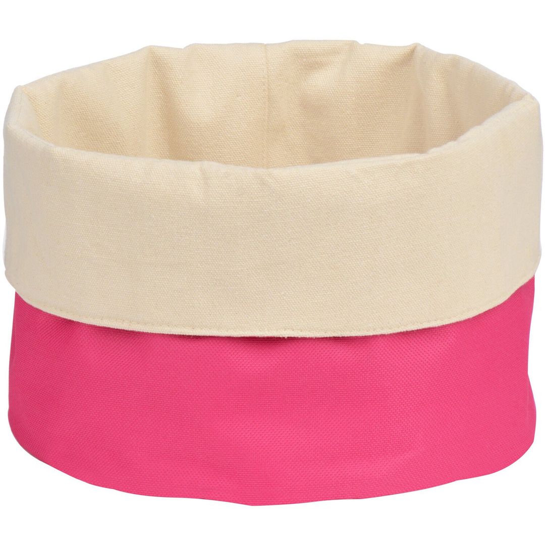 Hot Pink And Cream Folded Design Bread Basket - Pink - Image 1