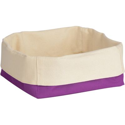 Purple And Cream Small Bread Basket - Purple