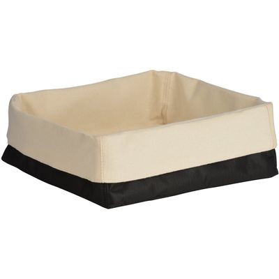Black And Cream Folded Design Bread Basket - Cream - Thumbnail 2