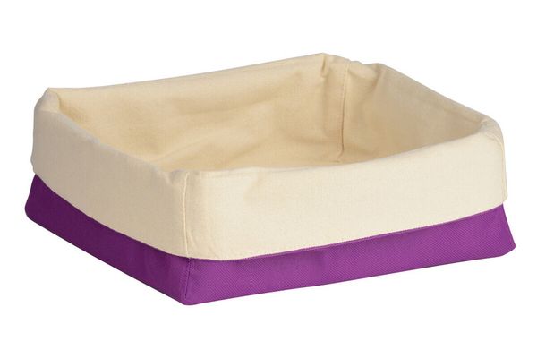 Purple And Cream Large Bread Basket - Purple