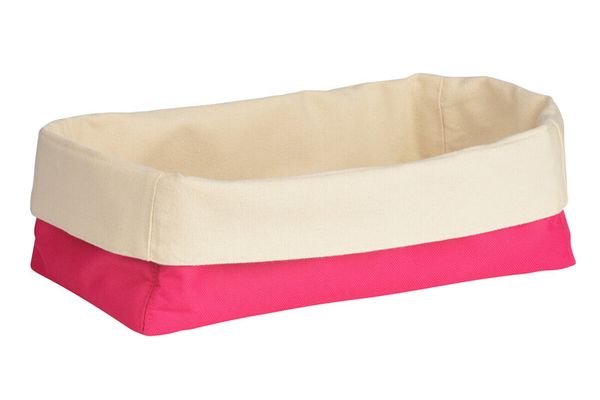 Hot Pink And Cream Oval Bread Basket - Pink