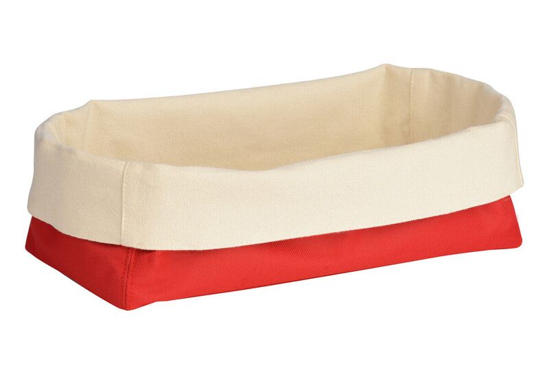 Red And Cream Oval Bread Basket - Red - Image 1