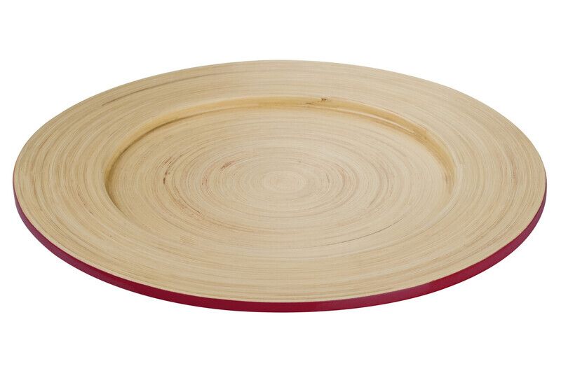Kyoto Raspberry Bamboo Charger Plate - Pink - Image 1