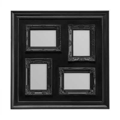 Maren 4 Photo Black Plastic Multi Photo Frame - Black