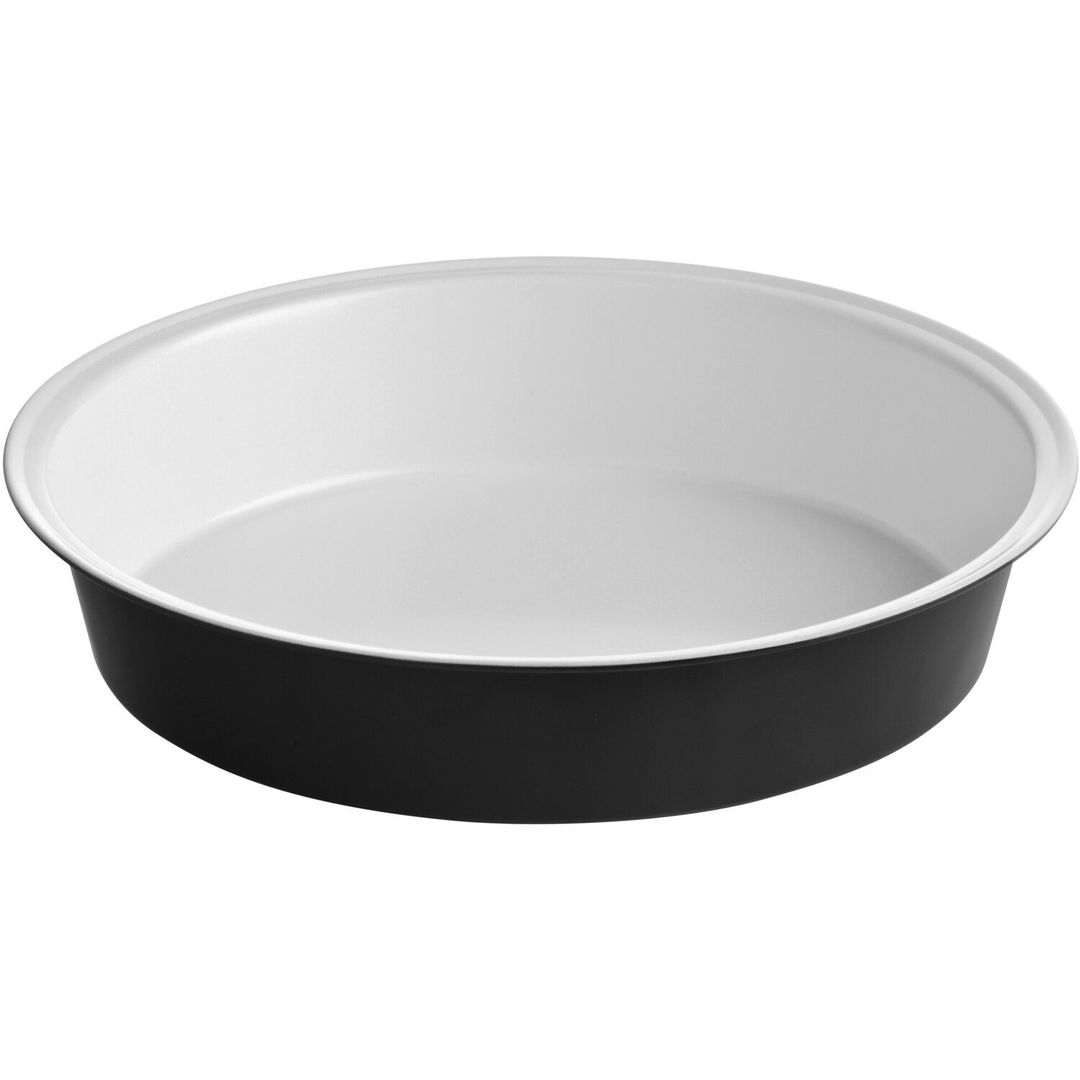 Ecocook Black Round Cake Tin - Black, White - Image 1