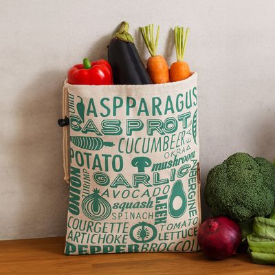 Porter Green and Natural Vegetable Bag - Cream