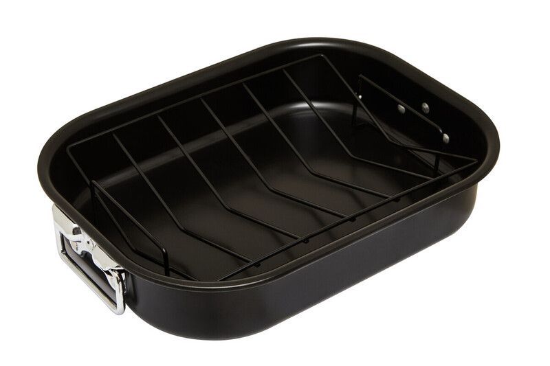 From Scratch Large Black Roasting Tin With Rack - Black - Image 1