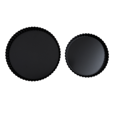 From Scratch Set Of Two Fluted Flan Tins - Black - Thumbnail 2