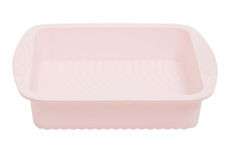 Zing Pastel Pink Square Cake Mould - Pink - Image 1