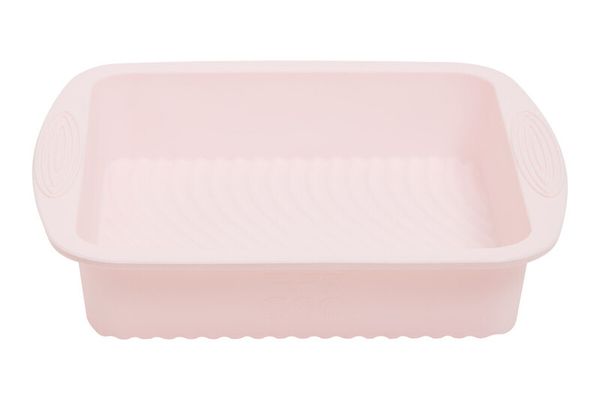 Zing Pastel Pink Square Cake Mould - Pink