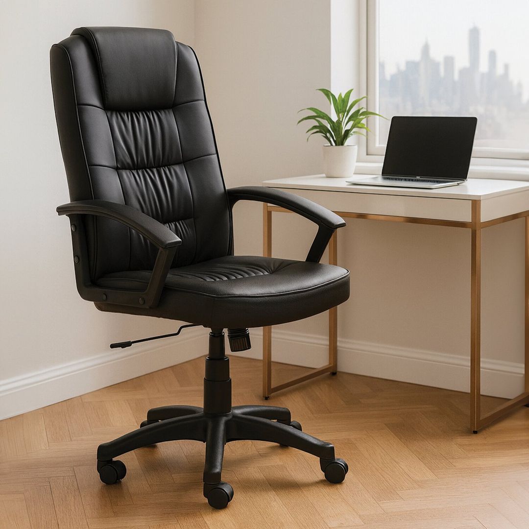 Brent Black Home Office Chair - Black - Image 1