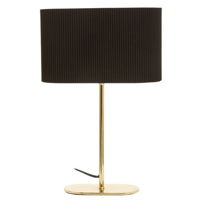 Lilian Shiny Brass Table Lamp - Black