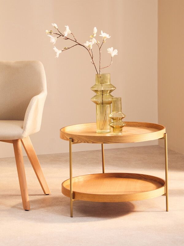 Viborg Two Tier Side Table - Brown - Image 1