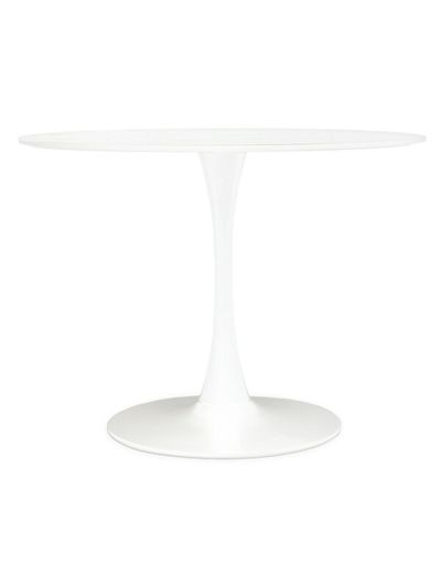 Laila White Small Round Dining Table - White