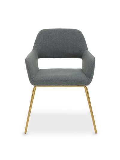 Stockholm Grey and Gold Dining Chair - Grey