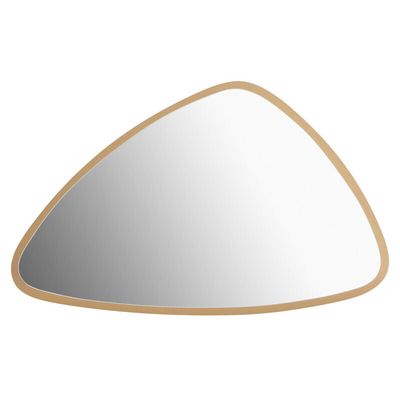 Templar Pebble Design Copper Finish Round Wall Mirror - Brown