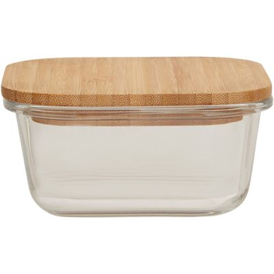 Freska 520ml Glass Container With Bamboo Lid - Transparent