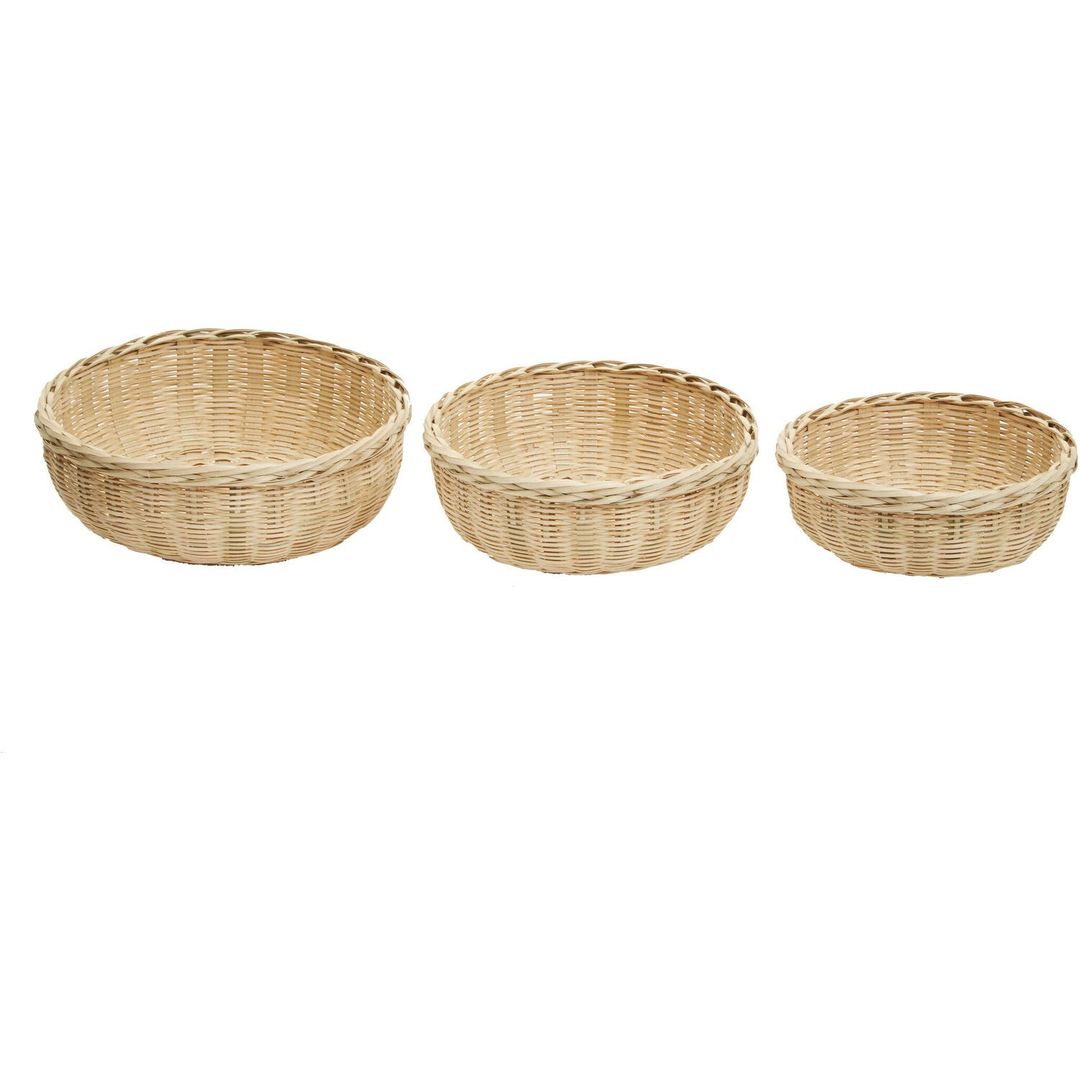 Lidi Set Of Three Bamboo Baskets - Natural - Image 1