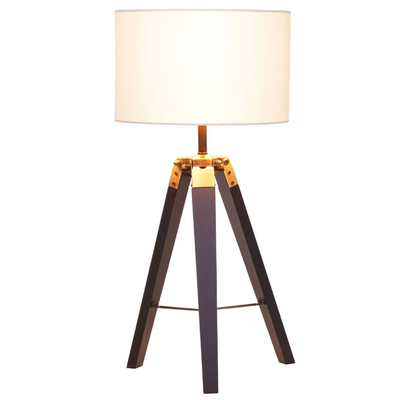 Malvern Tripod Table Lamp With Black Base - Black - Thumbnail 2