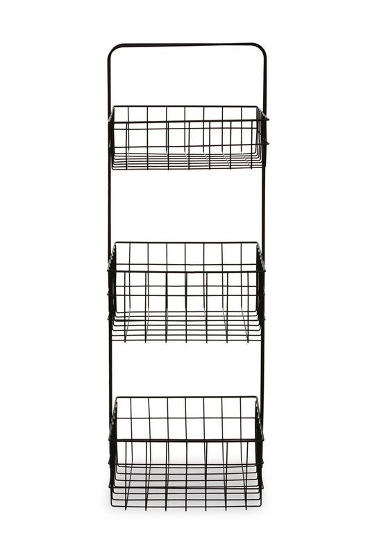 Kirby Three Tier Black Storage Caddy - Image 1