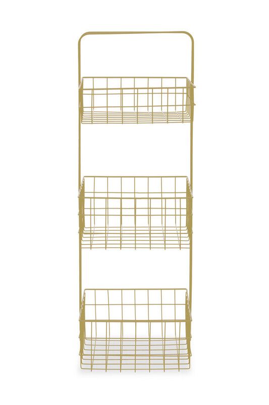 Kirby Three Tier Gold Finish Storage Caddy - Gold - Image 1