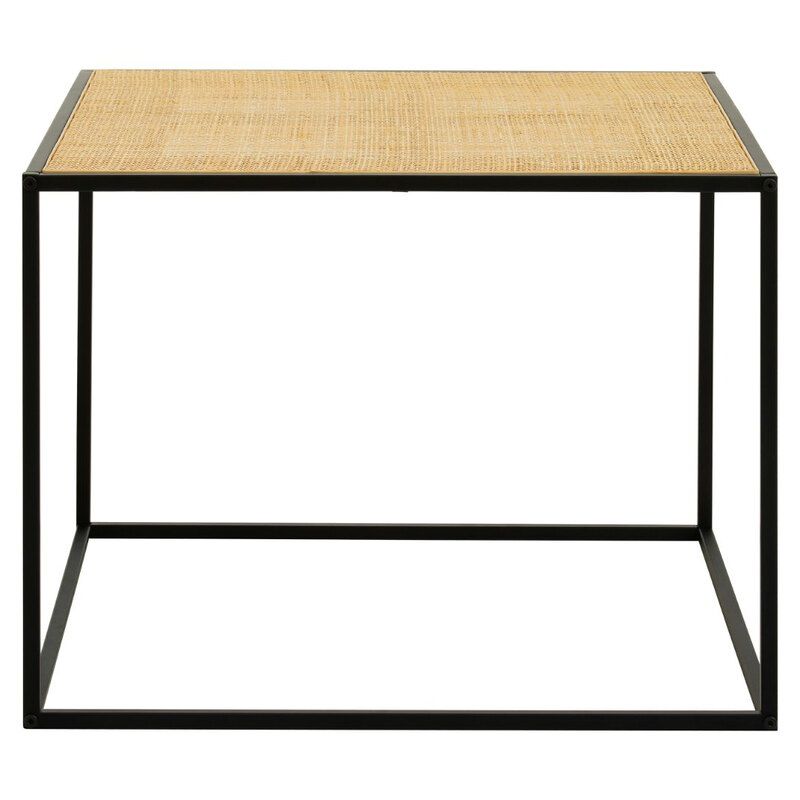Depok Rattan And Metal Coffee Table - Black - Image 1