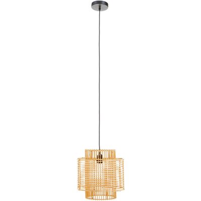 Jaya Natural Rattan Overlapping Pendant Lamp - Brown