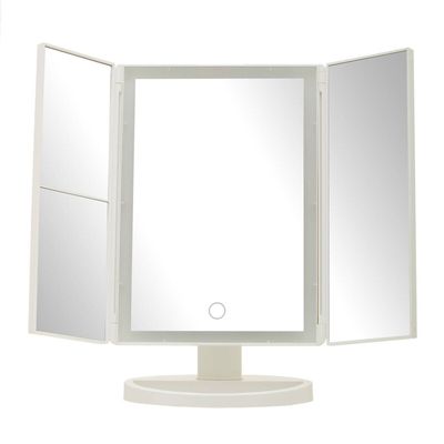 Cassini Tri Fold White LED Table Mirror - Thumbnail 2