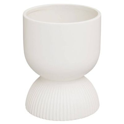 Fia White Planter - White