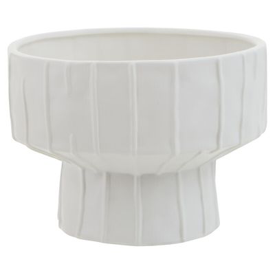 Esma Small Ribbed Blue Glass Vase - Dolomite 100%