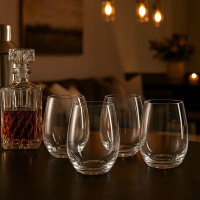 Ada Set Of 4 Crystal Tumblers - Transparent