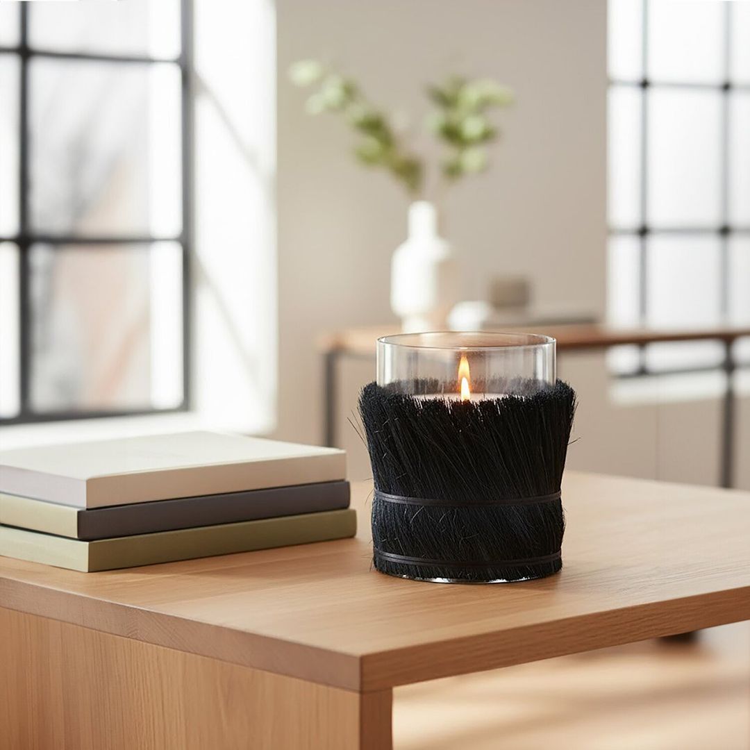Kuta Black Large Candle Holder - Black - Image 1