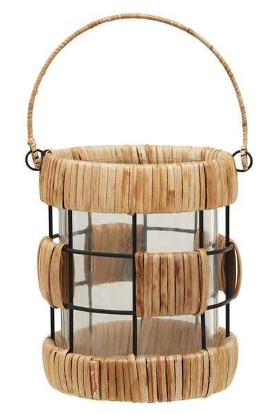 Kuta Natural And Black Small Lantern