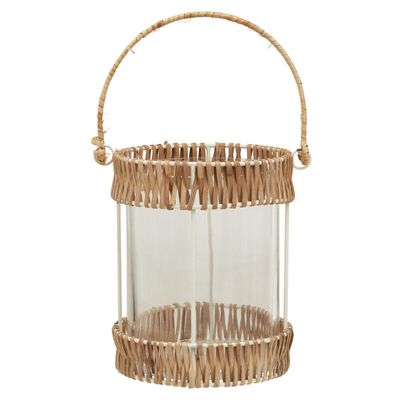 Kuta Natural And White Small Lantern