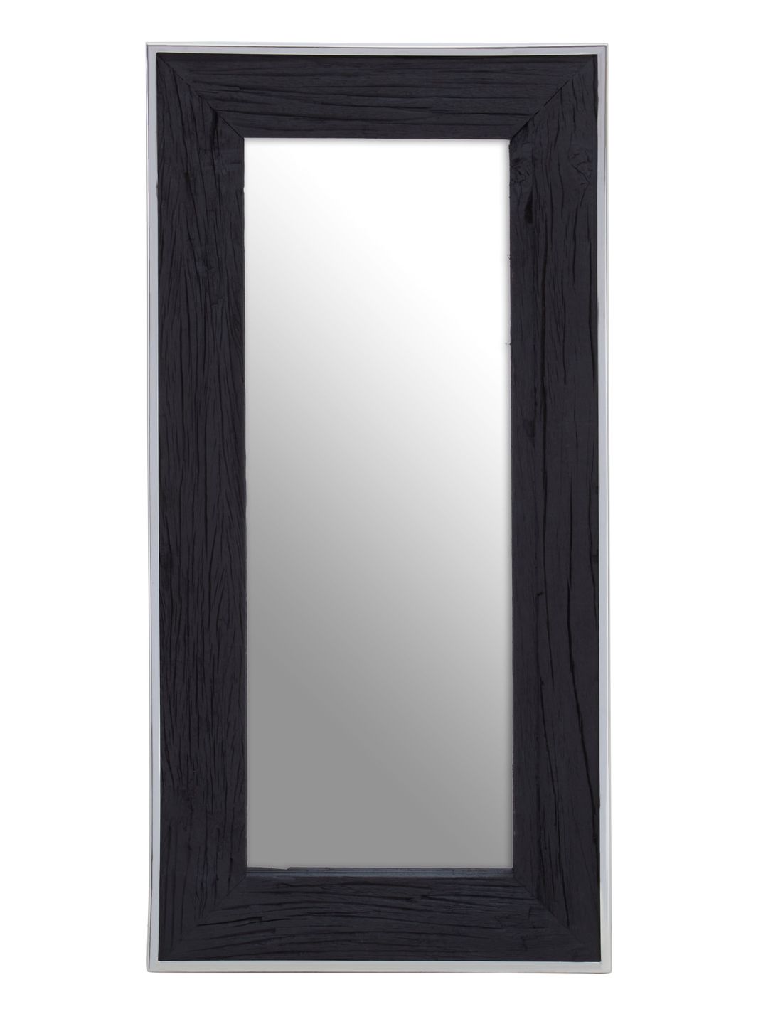 Avento Oval Shelved Black Wall Mirror - Black - Image 1