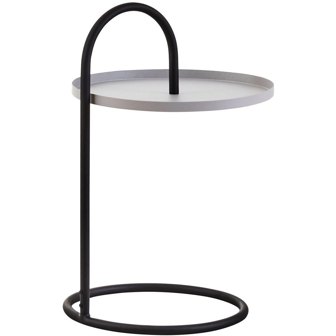 Trosa Grey And Black Hanging Top Side Table - Grey - Image 1